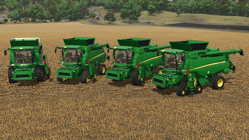John Deere T-Series и жатки 600X addon