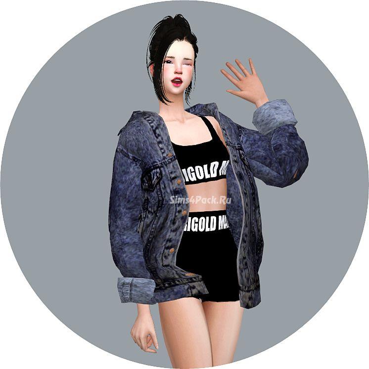 Vintage denim jacket addon