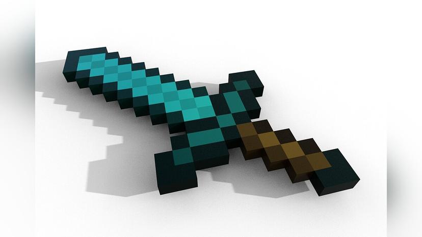 Diamond sword from the game Minecraft. addon
