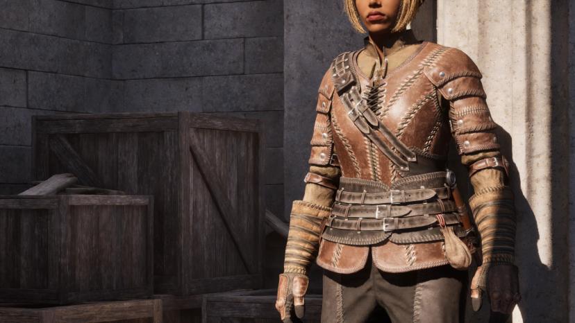 A thinner leather cuirass addon