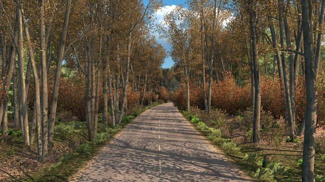 EARLY AUTUMN WEATHER MOD FOR EURO TRUCK SIMULATOR 2 addon