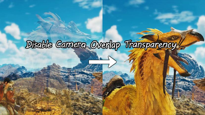 Disable camera overlap transparency addon