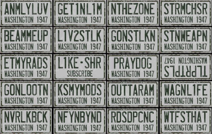 Plates for license plates Pacific Drive addon