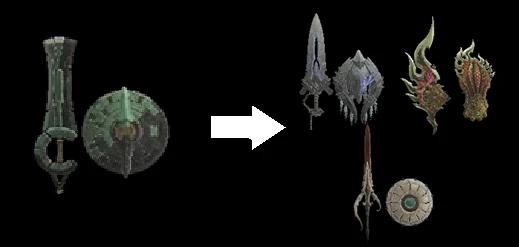Артианский меч и щит заменить addon