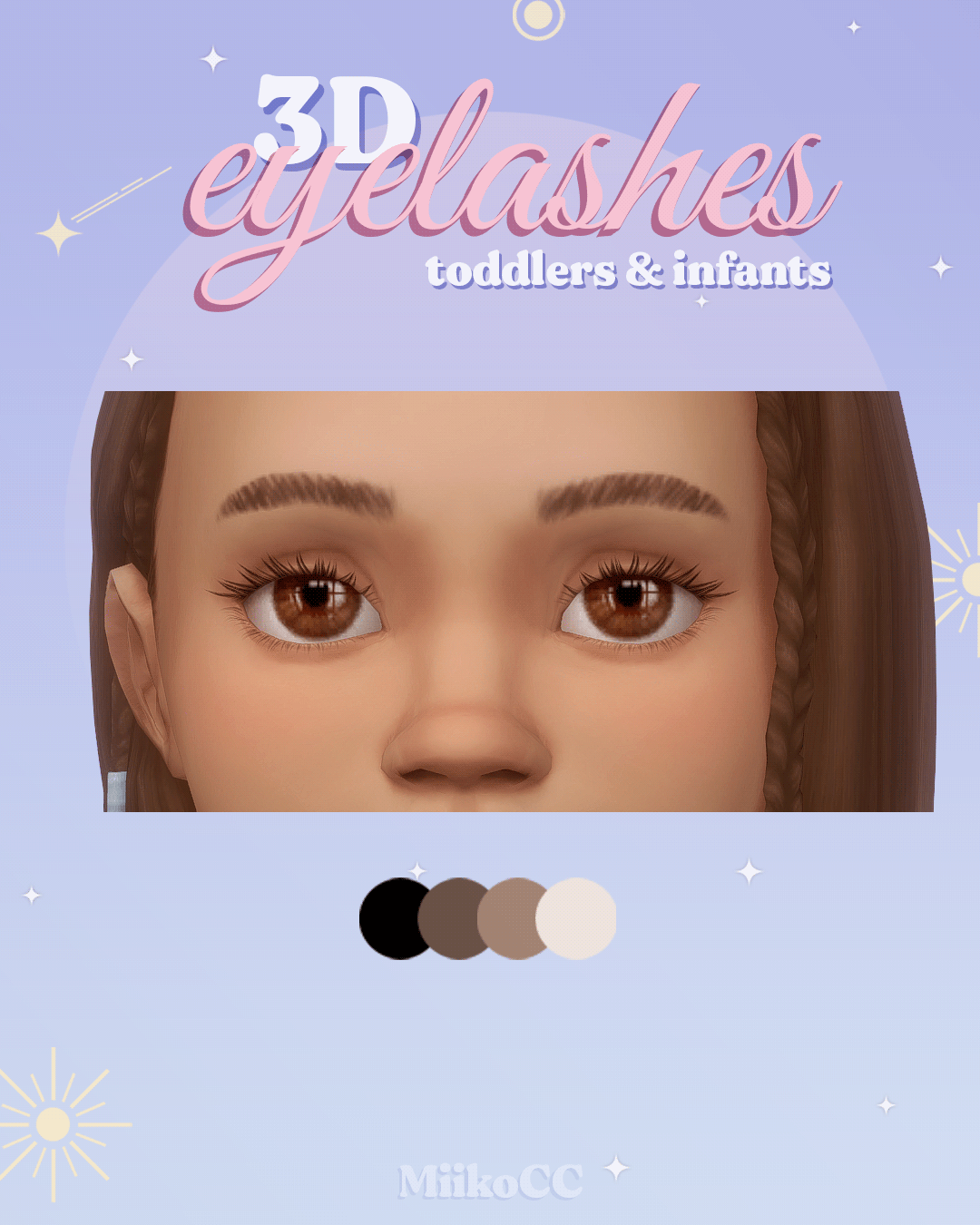 Eyelashes for babies and toddlers Sims4 addon