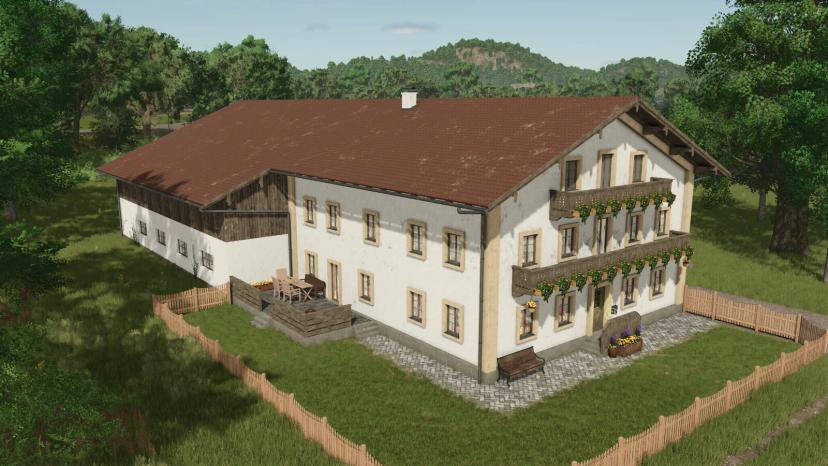 Баварский фермерский дом с залом addon
