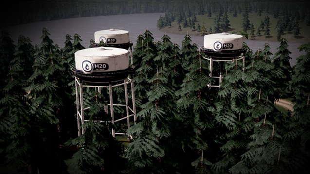 Building: Large water tower addon