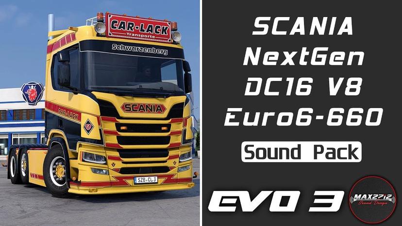 Scania NextGen 660 DC16 V8 Sound Pack mod addon