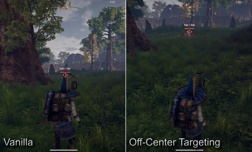 Off-center targeting addon