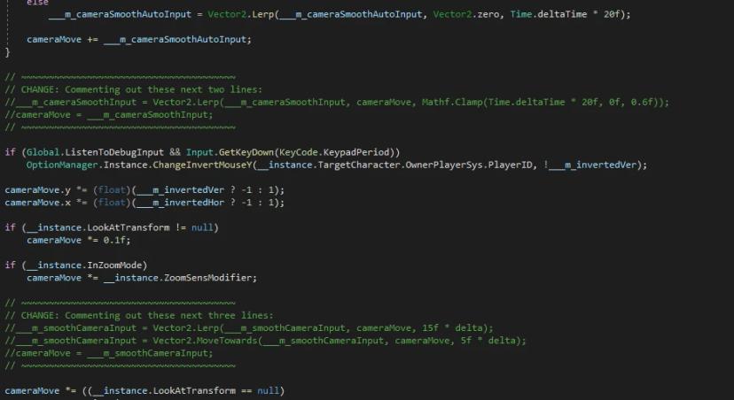 Отключить сглаживание мыши addon