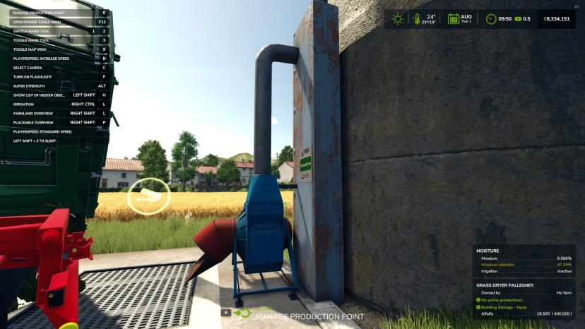 Травосушилка для карты Паллегни addon