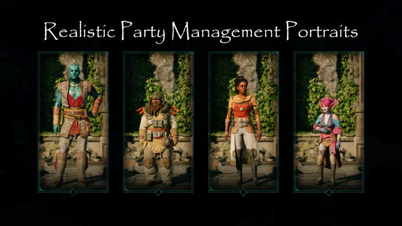 Realistic portraits of the party leadership addon