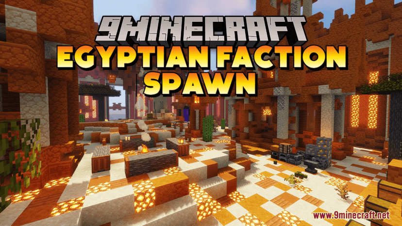 Egyptian faction spawn map (1.20.4, 1.19.4) - Desert Flower addon