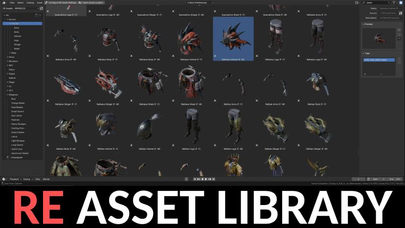 RE Resource Library (Blender Add-on) addon