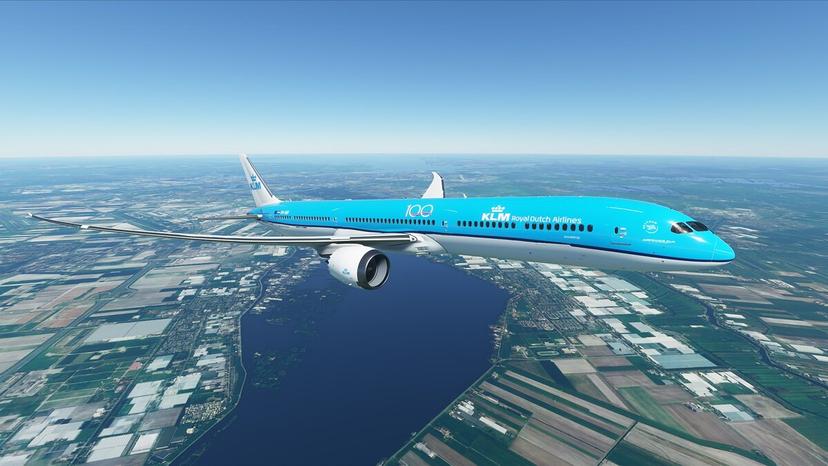 KLM blue livery for the B787-10 aircraft addon