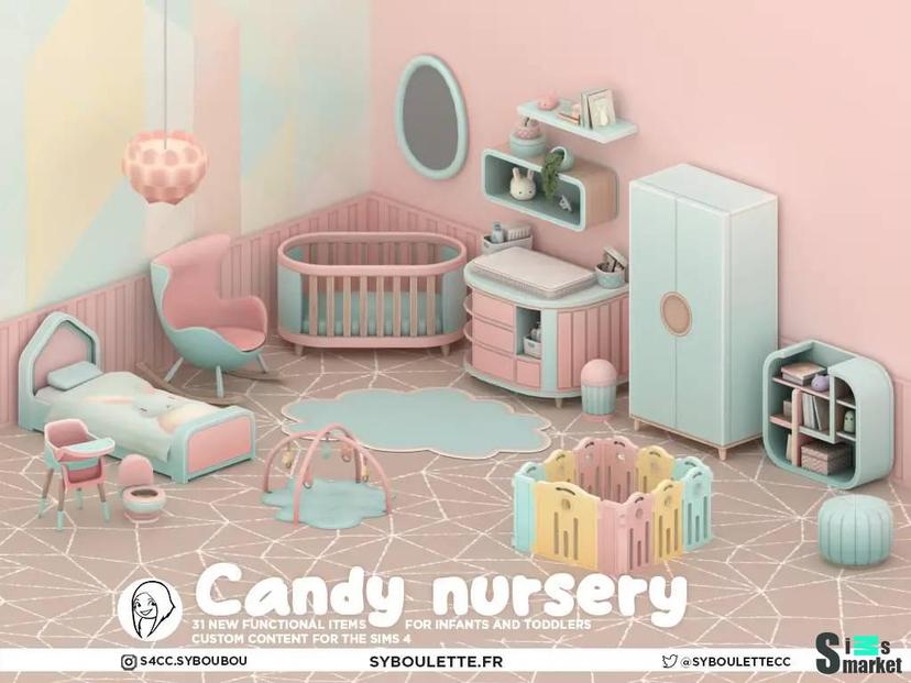 Детская "CANDY NURSERY" для Симс 4 addon