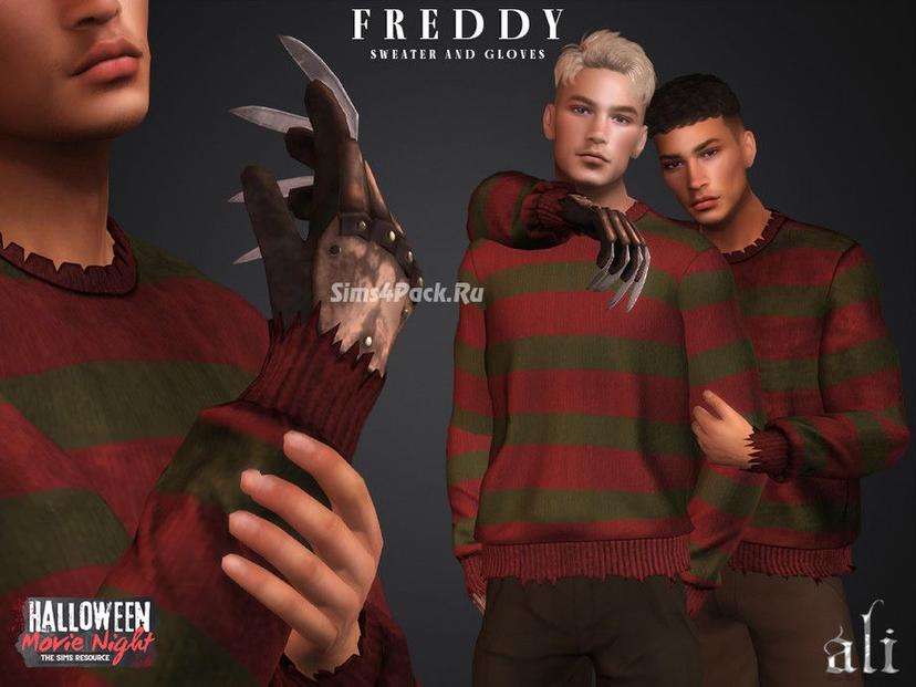 Свитер с перчаткой для симов "FREDDY addon