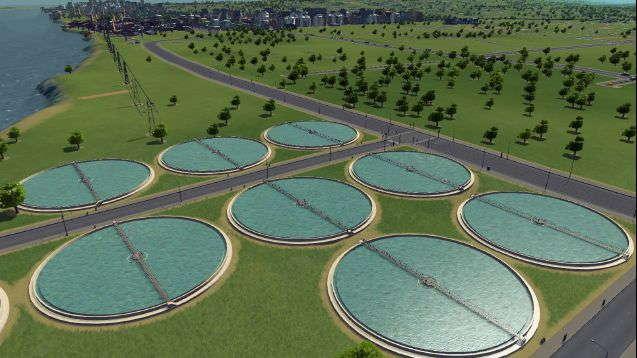 Building: Large sewage treatment plant addon