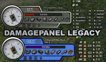 Damage panel "Legacy" for WOT 1.23.0.1 addon