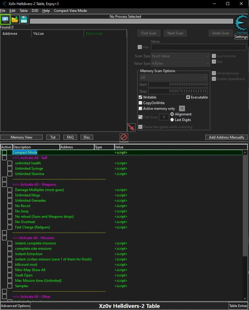 Cheat table 1.3.0 addon