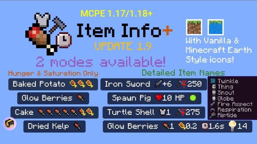 Information about items + texture packs (1.20) - MCPE/Bedrock addon