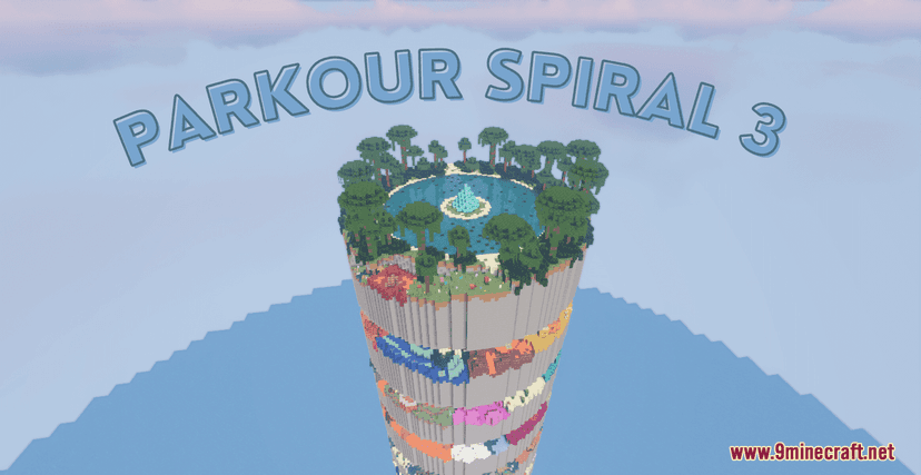 Карта Parkour Spiral 3 (1.20.4, 1.19.4) – Наслаждайтесь бесконечным весельем. addon