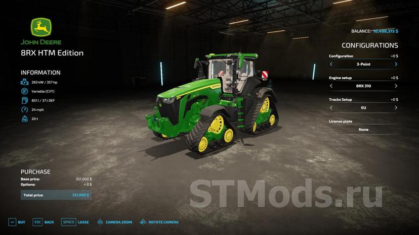 John Deere 8R Pack Мод addon