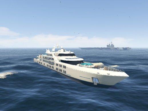 Superyacht "Galaxy" over the sea addon