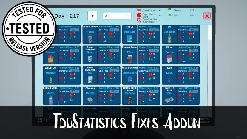 TdoStatistics Fixes Addon mod addon