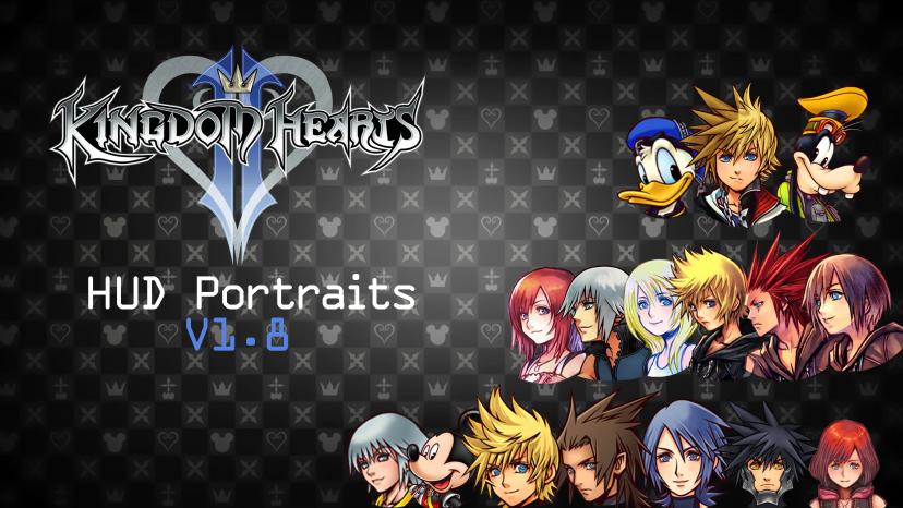 Illustrated Portraits (Kingdom Hearts II HUD-Portraits) addon