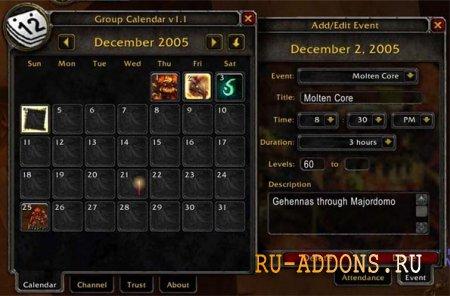 GroupCalendar addon