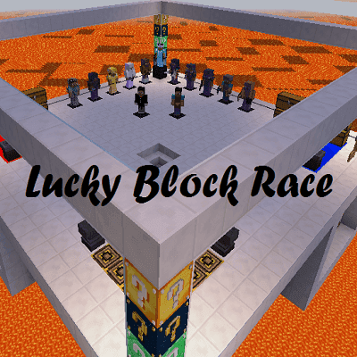 Hard Lucky Block Race | Map for Minecraft addon
