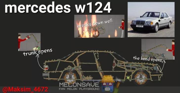Mercedes-Benz W124 for Melon Playground addon