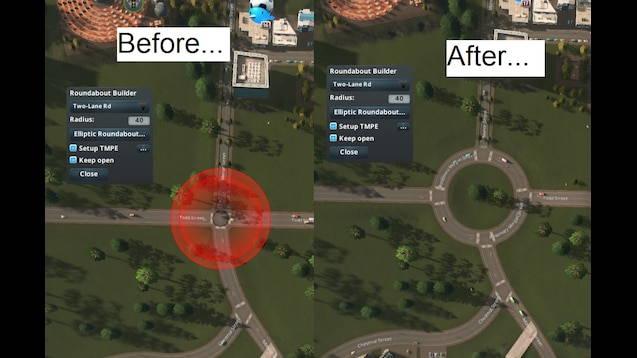 Construction of roundabouts addon