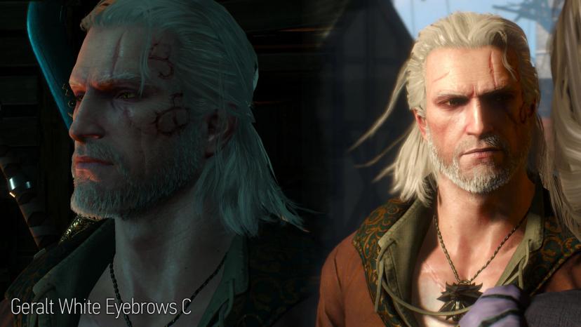 Geralt HairWorks Colors and Styles addon