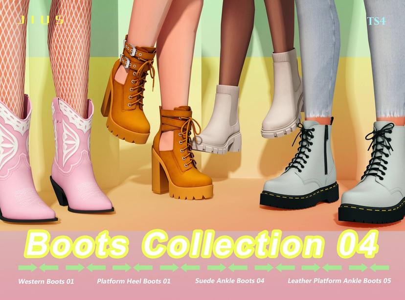 Collection of women's shoes "Boots Collection 04" addon