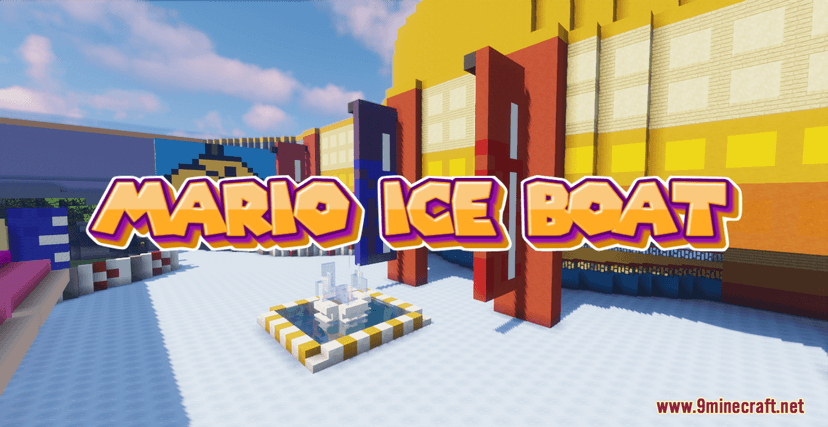 Mario Iceboat Map (1.18.2) - racing track for Mario boats! addon