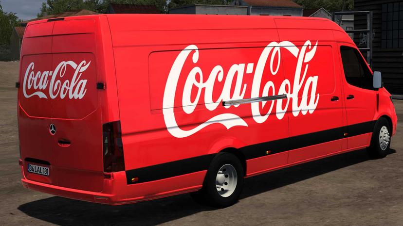 Modificación del Mercedes-Benz SPRINTER de COCA-COLA addon