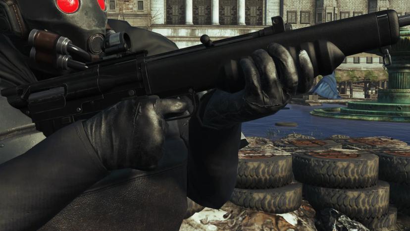 Black tactical gloves addon