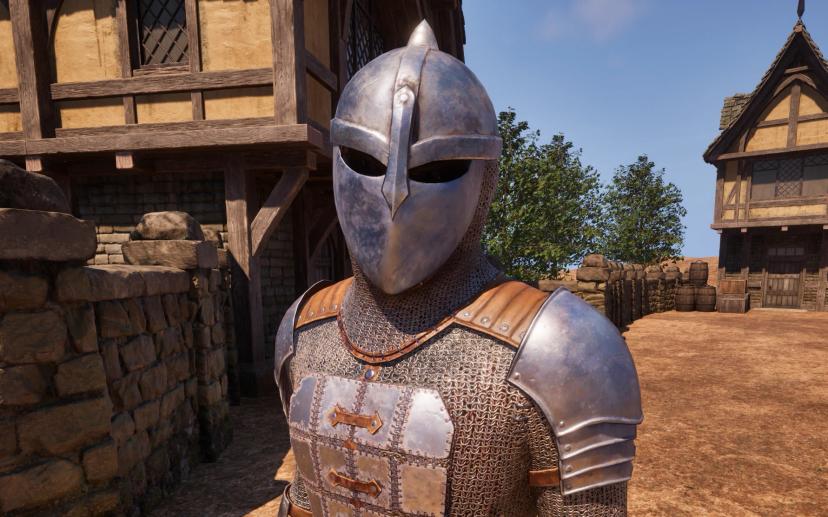 Protective headgear - chainmail addon