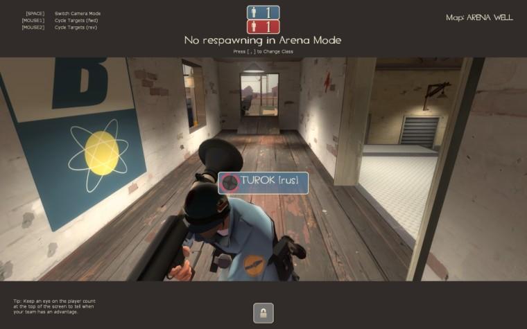 Health meter with TF2 logo addon