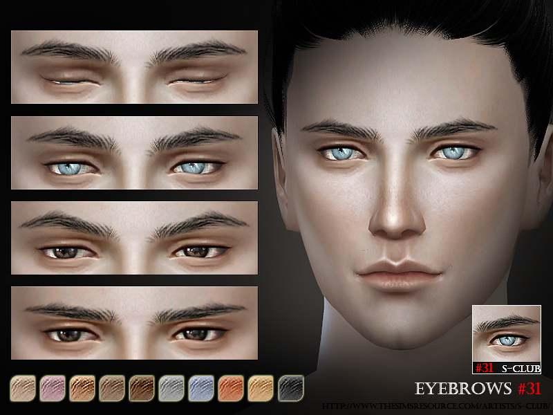 Eyebrows "WM thesims4 Eyebrows31 M" addon