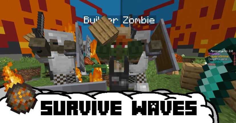 Apocalypse - Survival on the wave | Map for Minecraft addon