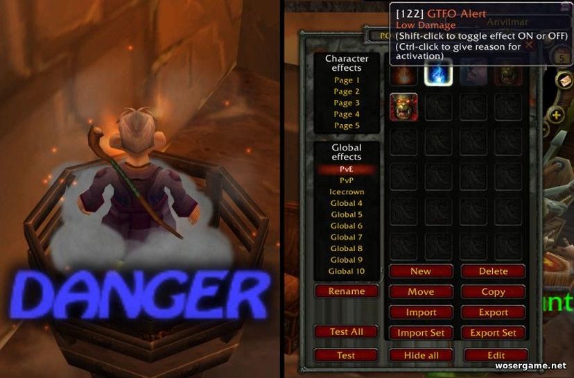 GTFO 3.3.5a - Добавление звуковых предупреждений об опасности addon