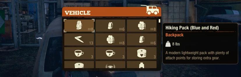 Vehicles have 100 inventory slots. addon