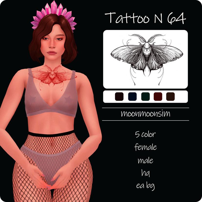 Тату для груди "Tattoo N64" addon