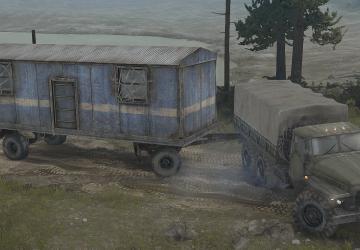 Trailer wagon-household unit (Garage van) v1.0 for Spintires: MudRunner (v18/03/06)/Mod addon