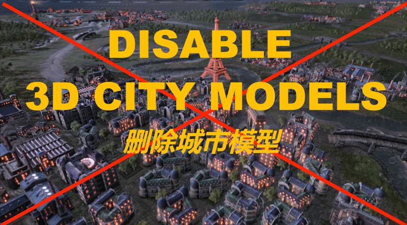 Disbale 3D city models/Mod addon