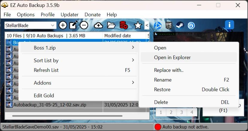 EZ Automatic Backup addon