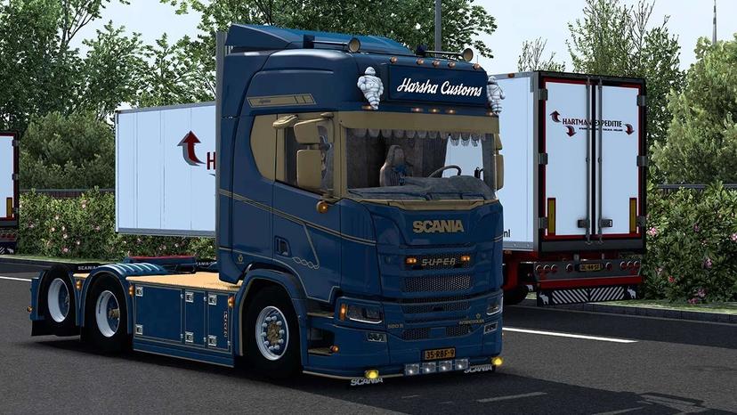 Грузовик Scania R580s Harsha Customs v2.0 addon